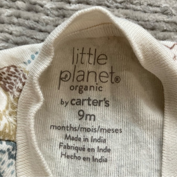 Little Planet Organic Footie PJs 9M Camping Woods Bear Graphic All Over Print - Picture 3 of 5